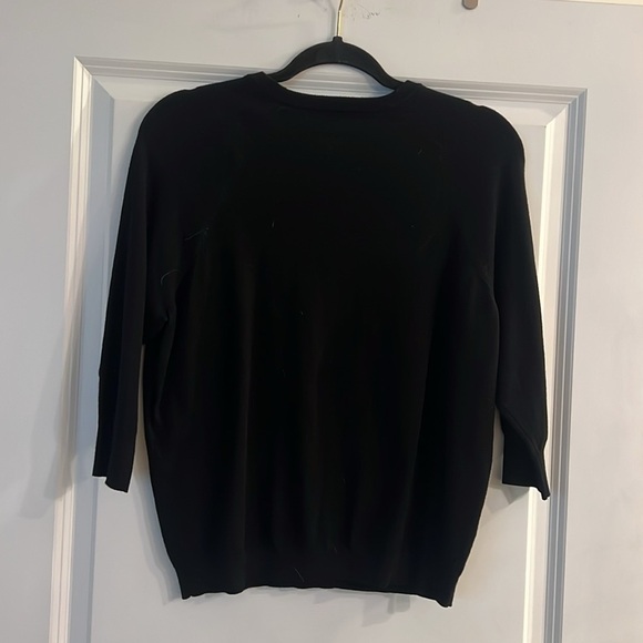 Marella Sport, Black blend, 3/4 sleeve cotton blend sweater Size - Small - Picture 6 of 15